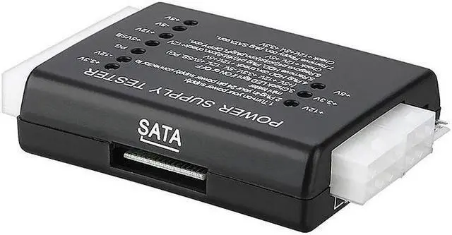 Alt view image 2 of 6 - PC Computer 20/24 Pin Power Supply Tester With PSU ATX SATA HDD Connectors