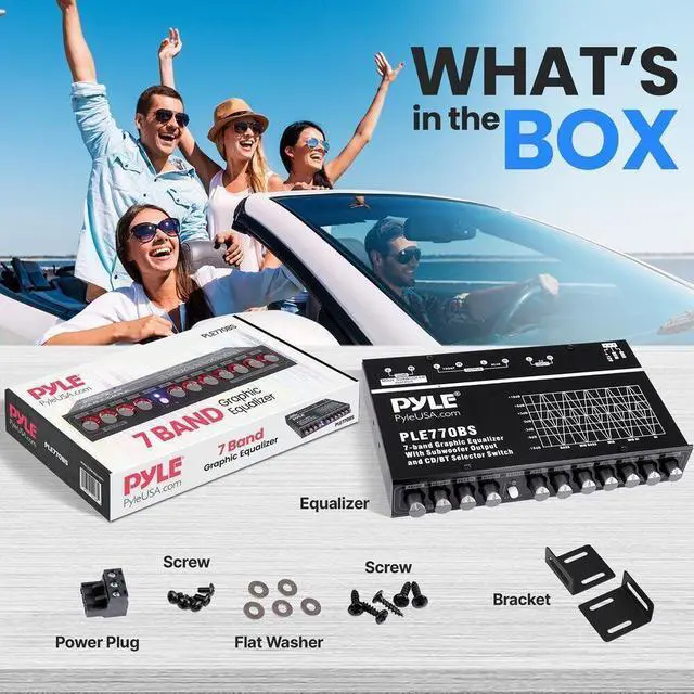 Alt view image 2 of 7 - 7 Bands Graphic Equalizer with SUB Volume Adjustable for Subwoofer Channel