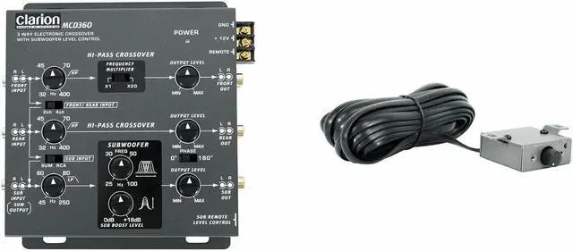 Alt view image 7 of 7 - Clarion MCD360 2/3-Way 6-Channel Electronic Crossover w/ 5-Volt RCA Outputs