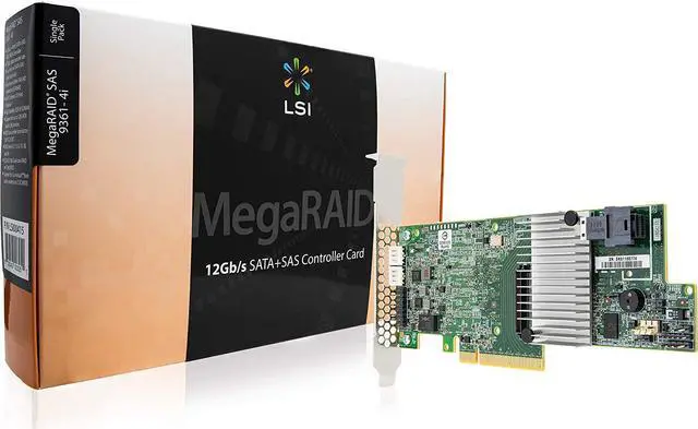 Main image of LSI Logic LSI LSI00415 MegaRAID SAS 9361-4i 4-Port 12Gb/s SAS+SATA PCI-Express 3.0 Low Profile RAID Controller, Single