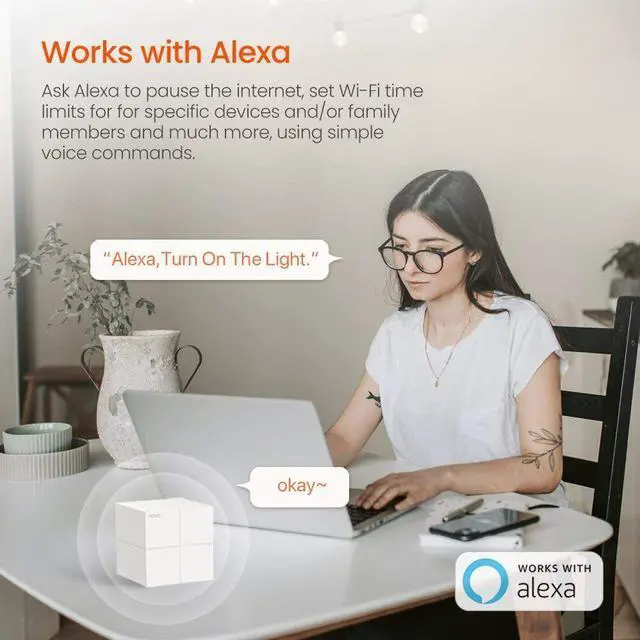 Alt view image 5 of 7 - Tenda nova MW6 AC1200 Gigabit Dual Band Whole Home Mesh WiFi System Router 3PK