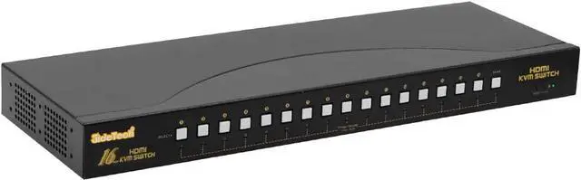 Main image of HDMI USB KVM Switch 16 Port Up to 4K@30Hz Resolution with USB 2.0 Hub Support Hotkey Mouse Switching for Linux, Windows, Mac, Unix