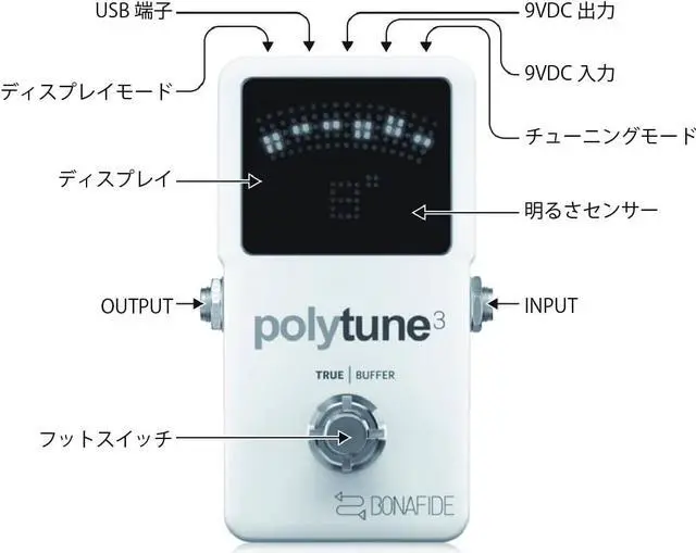 Alt view image 5 of 6 - POLYTUNE 3 Ultra-Compact Polyphonic Tuner with Multiple Tuning Modes and Built-In BONAFIDE BUFFER