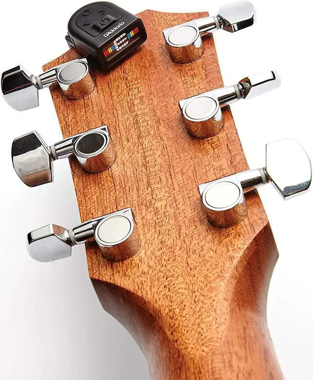 Alt view image 6 of 6 - D'Addario Guitar Tuner - Micro Headstock Tuner - Tuner for Acoustic Guitar, Electric Guitar, Bass Guitar, Mandolin, Banjo, Ukelele - Compact & Discrete - Clip On - 1 Pack