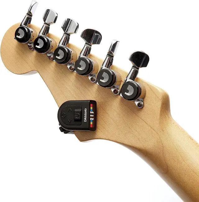 Alt view image 5 of 6 - D'Addario Guitar Tuner - Micro Headstock Tuner - Tuner for Acoustic Guitar, Electric Guitar, Bass Guitar, Mandolin, Banjo, Ukelele - Compact & Discrete - Clip On - 1 Pack