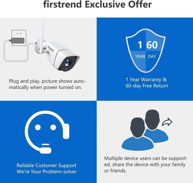 Alt view image 7 of 7 - Wireless Security Camera System, Firstrend 8CH NVR System with 8pcs 1080P HD Security Camera and 3TB Hard Drive Pre-Installed,P2P Wireless Security System for Indoor and Outdoor Use