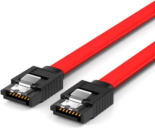Alt view image 6 of 6 - 6x SATA Cable III 6Gbps Straight HDD SDD Data Cable with Locking Latch 15 in Red