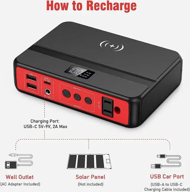 Alt view image 4 of 7 - Portable Power Bank with AC Outlet, 83Wh/22500mAh 110V/85W Portable Laptop Charger Battery Bank, External Battery Pack Power Supply for Home Emergency Outage, Outdoor Camping RV Trip Adventure