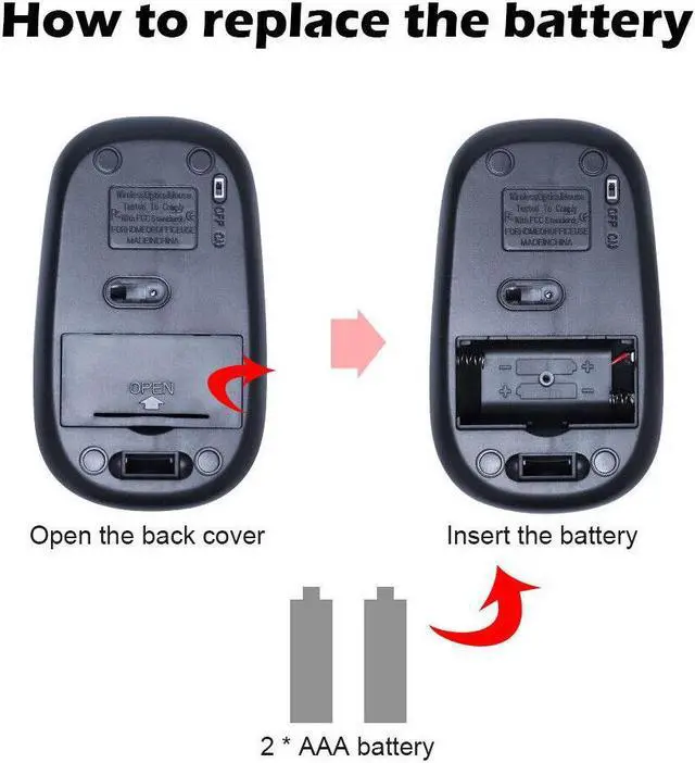 Alt view image 5 of 7 - 2.4GHz Wireless Cordless Optical Mouse Mice DPI + USB Receiver for PC Laptop MAC