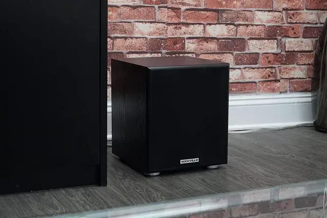 Alt view image 5 of 6 - Rockville Rock Shaker 6.5" Inch Black 200w Powered Home Theater Subwoofer Sub