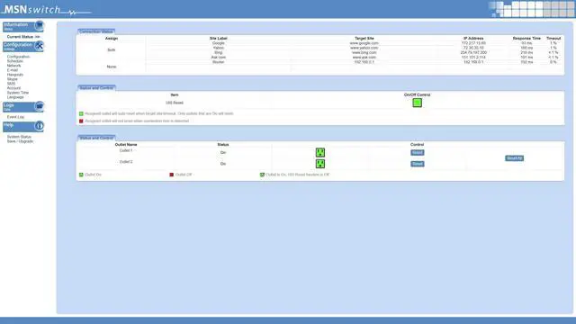 Alt view image 5 of 7 - MSNSwitch Internet Enabled IP Remote Power Switch with Reboot - Control via Smartphone App, Cloud Service, Web Browser, Skype or Hangouts - 2 Independent AC Power Outlets (Model UIS-622b)