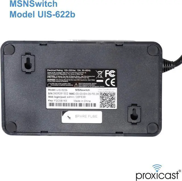 Alt view image 4 of 7 - MSNSwitch Internet Enabled IP Remote Power Switch with Reboot - Control via Smartphone App, Cloud Service, Web Browser, Skype or Hangouts - 2 Independent AC Power Outlets (Model UIS-622b)