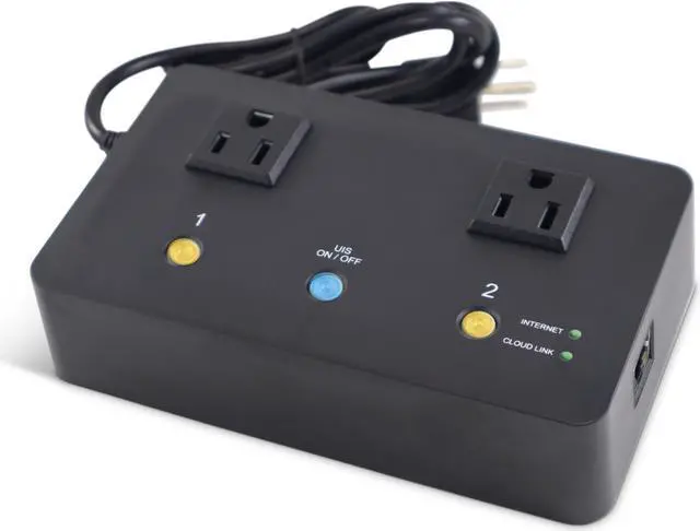 Main image of MSNSwitch Internet Enabled IP Remote Power Switch with Reboot - Control via Smartphone App, Cloud Service, Web Browser, Skype or Hangouts - 2 Independent AC Power Outlets (Model UIS-622b)