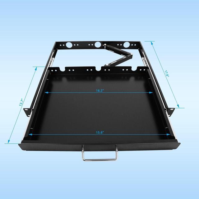 1U Rack Mount Sliding Keyboard Drawer 19 Keyboard Tray