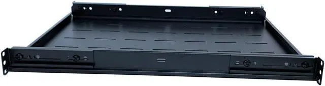 Alt view image 4 of 7 - 2Pcs Fixed Rack Server Shelf 1U 19'' Shelves Rack Mount Adjustable 21"-28depth