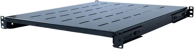 Alt view image 2 of 7 - 2Pcs Fixed Rack Server Shelf 1U 19'' Shelves Rack Mount Adjustable 21"-28depth