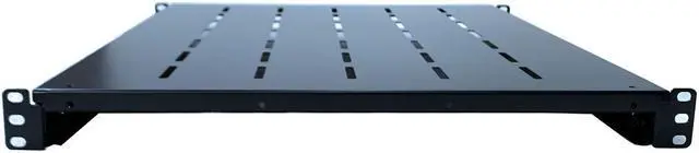 Alt view image 7 of 7 - 2Pcs Fixed Rack Server Shelf 1U 19'' Shelves Rack Mount Adjustable 21"-28depth