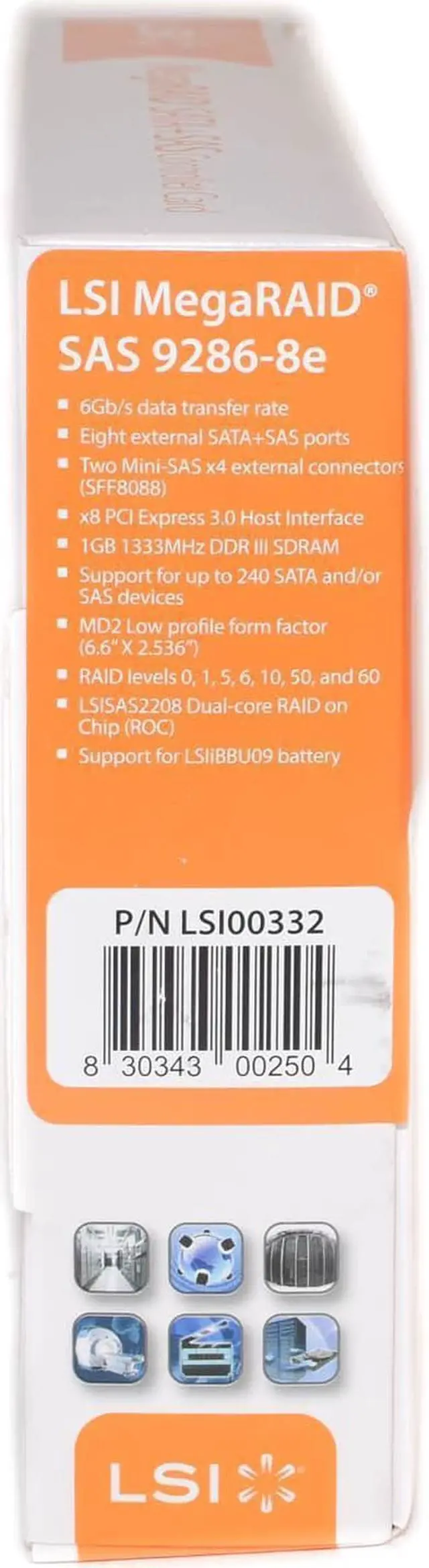 Alt view image 3 of 3 - NEW LSI LSI00332 MegaRAID SAS 9286-8e 6Gb/s External RAID Controller Card