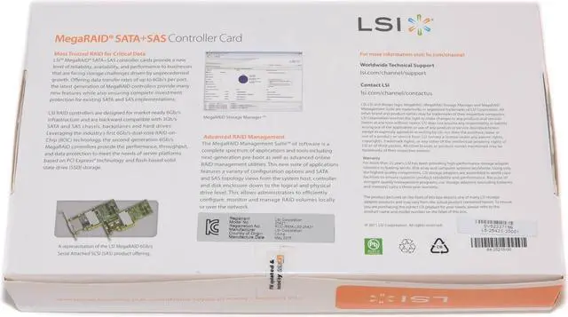 Alt view image 2 of 3 - NEW LSI LSI00332 MegaRAID SAS 9286-8e 6Gb/s External RAID Controller Card