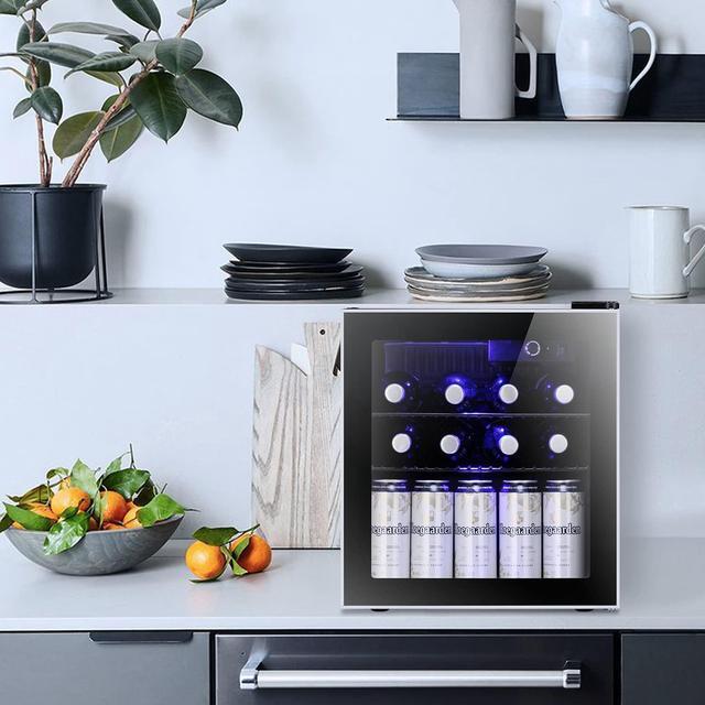 Alt view image 7 of 7 - Antarctic Star Mini Fridge Cooler - 60 Can Beverage Refrigerator Glass Door for Beer Soda or Wine  Glass Door Small Drink Dispenser Machine Clear Front Removable for Home, Office or Bar (1.6cu.ft)