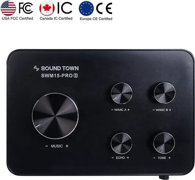 Alt view image 3 of 6 - Wireless Microphone Karaoke Mixer System with HDMI ARC Optical AUX Bluetooth Supports Smart TV Media Box Bar SWM15PRO