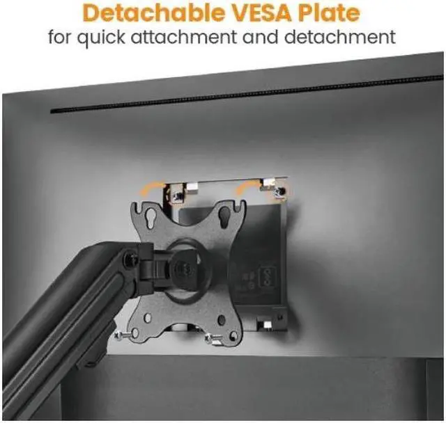Alt view image 3 of 4 - SINGLE LCD MONITOR DESK STAND MOUNT BRACKET SPRING ASSISTED 17-32"