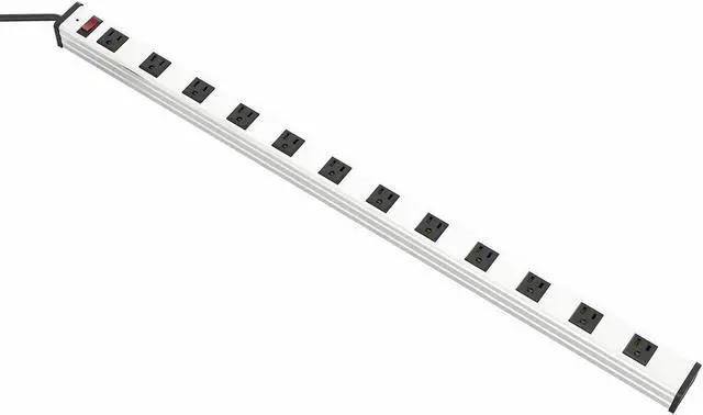 Main image of 12 Outlet Power Strip Surge Protector Aluminum 300J AC15A 125V 1875W