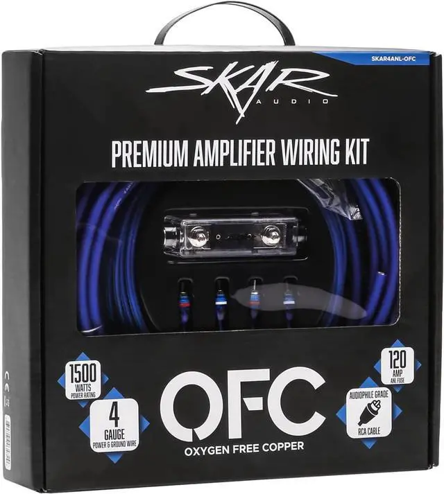Alt view image 2 of 5 - Skar Audio 4 Gauge OFC Complete Amplifier Installation Wiring Kit, SKAR4ANL-OFC
