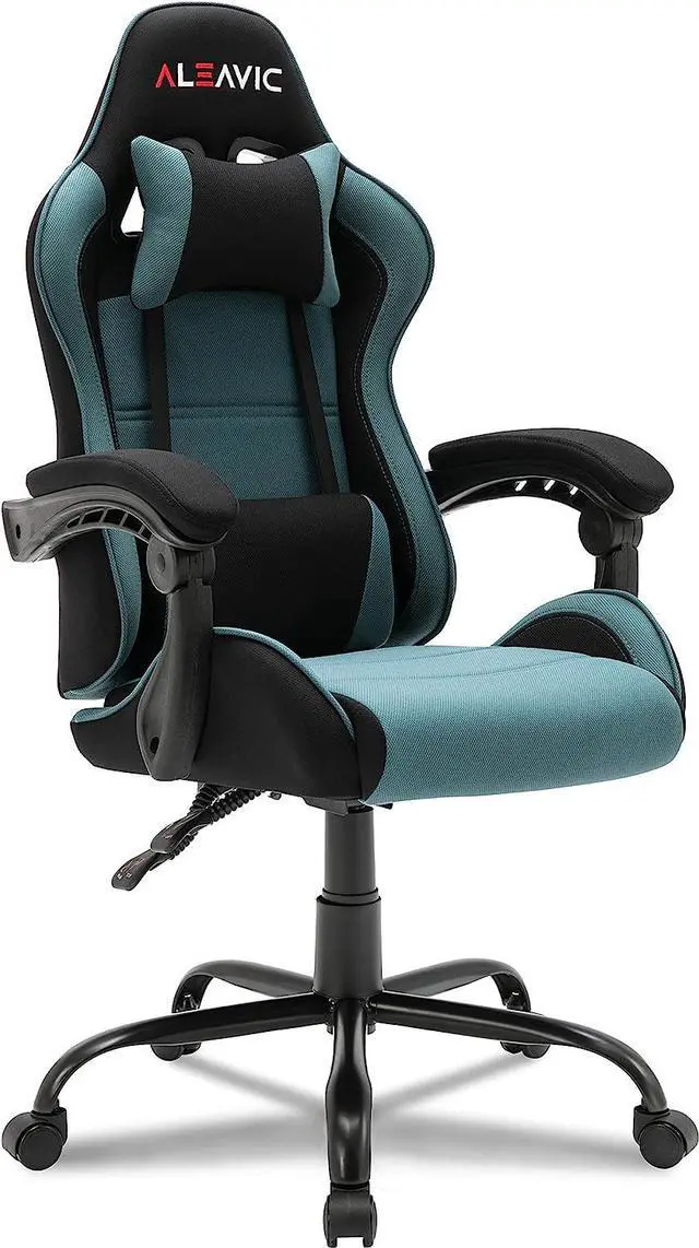 Alt view image 7 of 7 - ALEAVIC Gaming Chair, Gamer Chair High Back Ergonomic Adjustable, Racing Style Fabric Gaming Chair for Adults, Computer Gaming Chair with Headrest and Lumbar Support