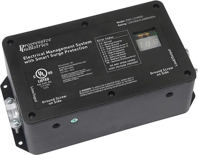 Main image of Progressive Industries RV Surge Protector, Available in 30/50 Amp, Portable and Hardwired Options.
