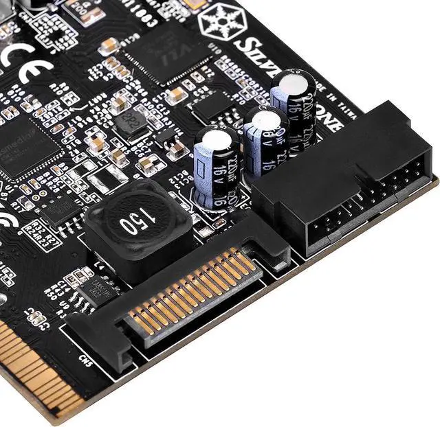 Alt view image 6 of 7 - SilverStone Technology Silverstone USB 3.1 and 3.0 PCIe Card with External Type C and Internal 19 Pin Connector ECU05 Components Other