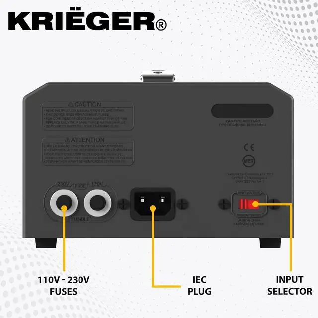 Alt view image 4 of 5 - 1150 Watt Voltage Transformer, 110/120V to 220/240V Step Up Step Down Voltage Converter with AC Outlets, MET Approved Under UL, CSA