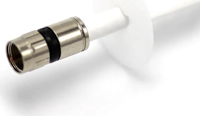 Alt view image 2 of 7 - Single Feed Thru Bushing - (White) RG6 Feed Through Bushing (Grommet) Replaces Wallplates (Wall Plates) for Coax Coaxial Cable, Network Cable, CCTV - Indoor/Outdoor Rated - 10 Pack