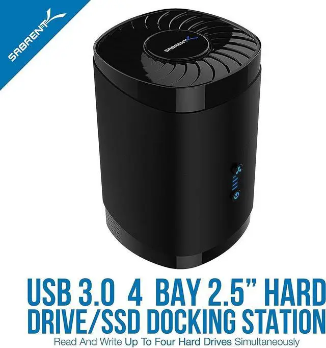 Alt view image 2 of 7 - USB 3.0 4 Bay 2.5 Hard Drive/SSD Docking Station with Fan (DS-4SSD)