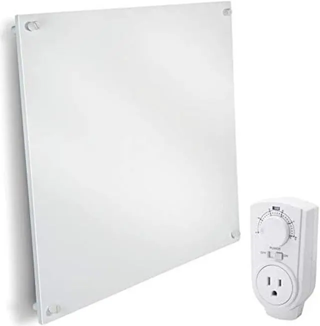 Main image of Wall Mount Space Heater Panel - with Thermostat - 400 Watt Convection Heater - Ideal for 120 Sq Ft Room - 120V Electric Heater