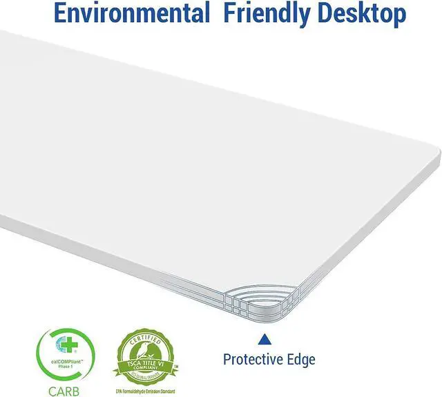 Alt view image 4 of 5 - FLEXISPOT EC1 Adjustable Desk 60 x 24 Inches Stand Up Desk Workstation Electric Height Adjustable Standing Desk with Splice Board (Gray Frame + 60 inches White Top)