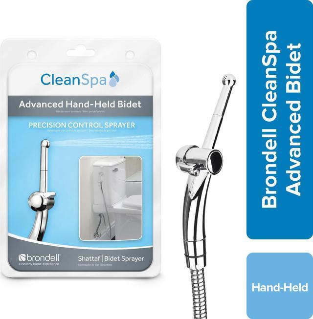 Brondell Hand Held Bidet Sprayer for Toilet CleanSpa Advanced Bidet Attachment Precision Pressure Jet Spray - Ergonomic Handheld Bidet for Toilet - Toilet Water Sprayer and Hose Set Shower Bases,