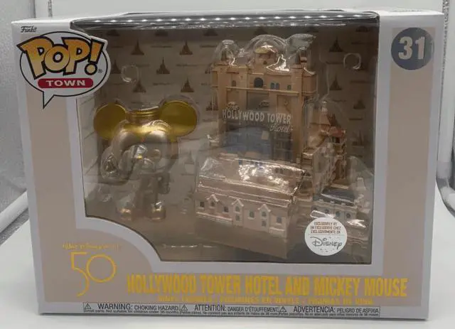 Main image of Disney Parks WDW 50th Mickey Gold Hollywood Tower Hotel Vinyl Figure Funko