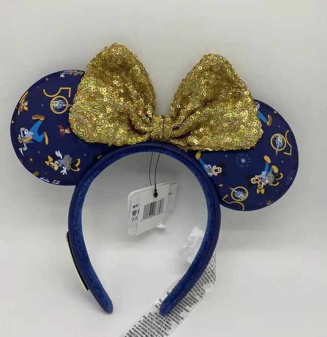 Main image of Disney Parks WDW 50th Mickey and Friends Ear Headband Loungefly
