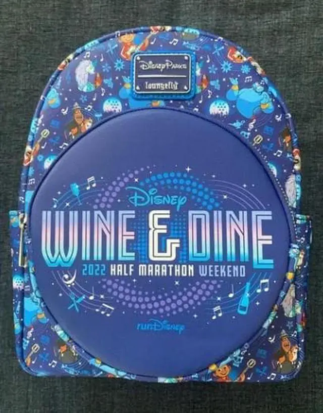 Main image of Disney runDisney Wine and Dine 2022 Race Loungefly Backpack with Coco Soul Genie Sisu