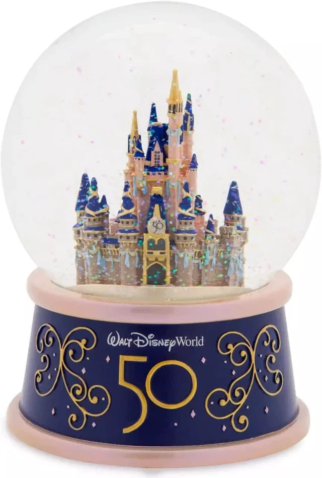 Main image of Disney Walt Disney World 50th Celebration Castle Snowglobe Water Globe