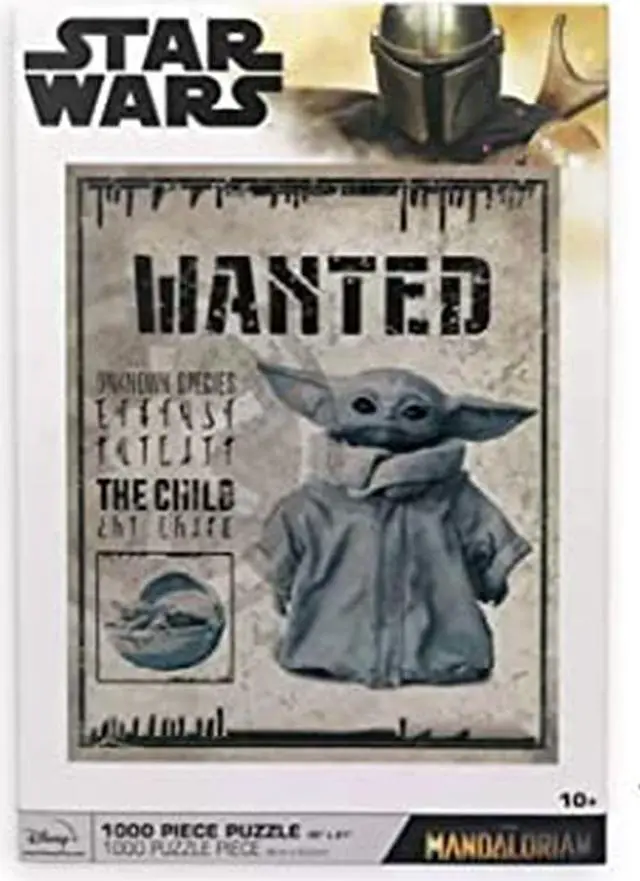 Main image of Star Wars The Mandalorian - The Child Wanted Poster Jigsaw Puzzle - 1000 Pieces NEW Disney Park Exclusive