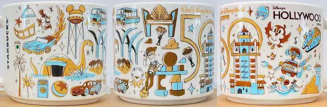 Alt view image 2 of 3 - Disney WDW 50th Celebration Starbucks Been There Hollywood Studios Mug