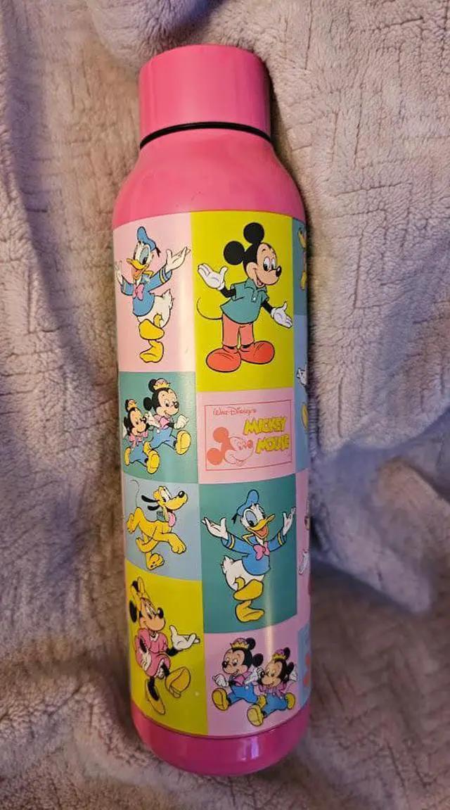 Main image of Disney Mickey Mouse Pink Stainless Steel Water Bottle