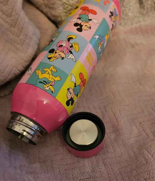 Alt view image 3 of 3 - Disney Mickey Mouse Pink Stainless Steel Water Bottle