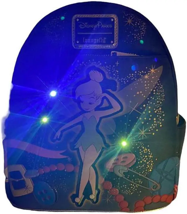 Alt view image 4 of 4 - Disney Tinkerbell Light Up Loungefly Mini Backpack