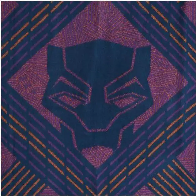 Alt view image 2 of 3 - Disney Wakanda Forever Black Panther World of Wakanda Plaid Throw Manta
