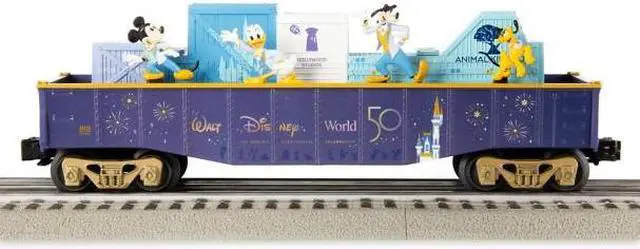 Alt view image 2 of 7 - Disney 50th Anniversary Express O-Gauge Ready-to-Run Electric Lionel Train Set with Remote