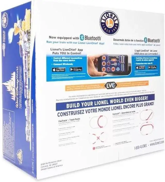 Alt view image 7 of 7 - Disney 50th Anniversary Express O-Gauge Ready-to-Run Electric Lionel Train Set with Remote