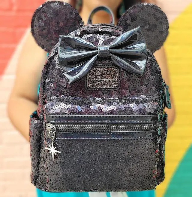 Alt view image 2 of 5 - Loungefly X LASR Disney Celestial Dreams Black Sequin Mini Backpack